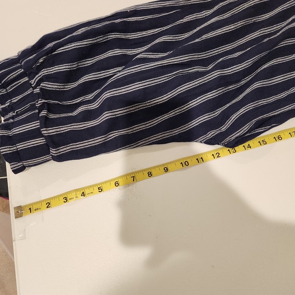 Hollister Womens Ultra High Rise Striped Wide Leg Pants Size Medium Coastal - Picture 10 of 11